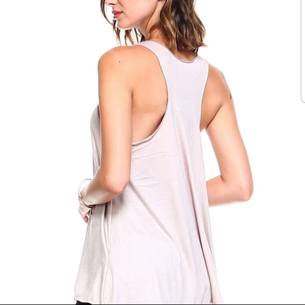 Simplicitie racerback swing tank light mocha tan small - Picture 4 of 8
